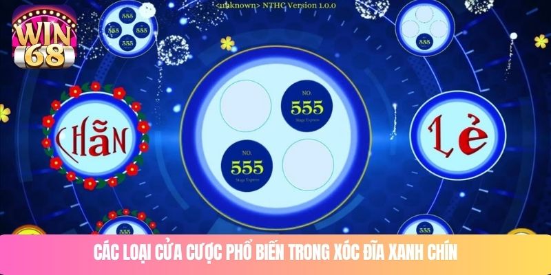 Các loại cửa cược phổ biến trong xóc đĩa xanh chín
