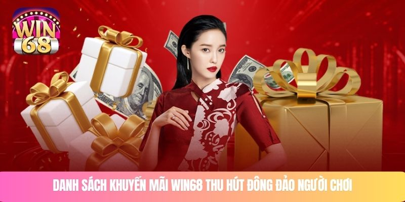 Danh sách khuyến mãi WIN68 thu hút đông đảo người chơi