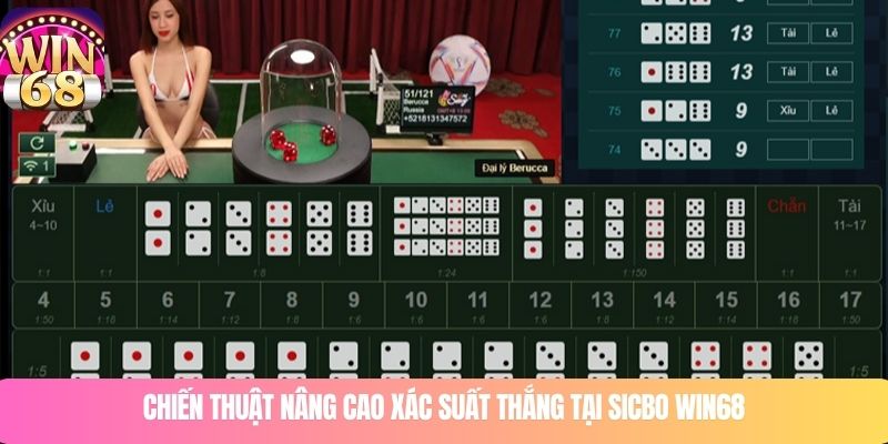 Chiến thuật nâng cao xác suất thắng tại Sicbo WIN68